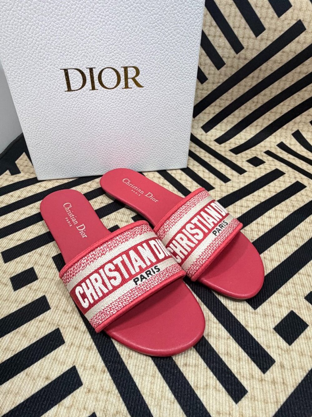 Dior Women's Sandals Red SZ 38